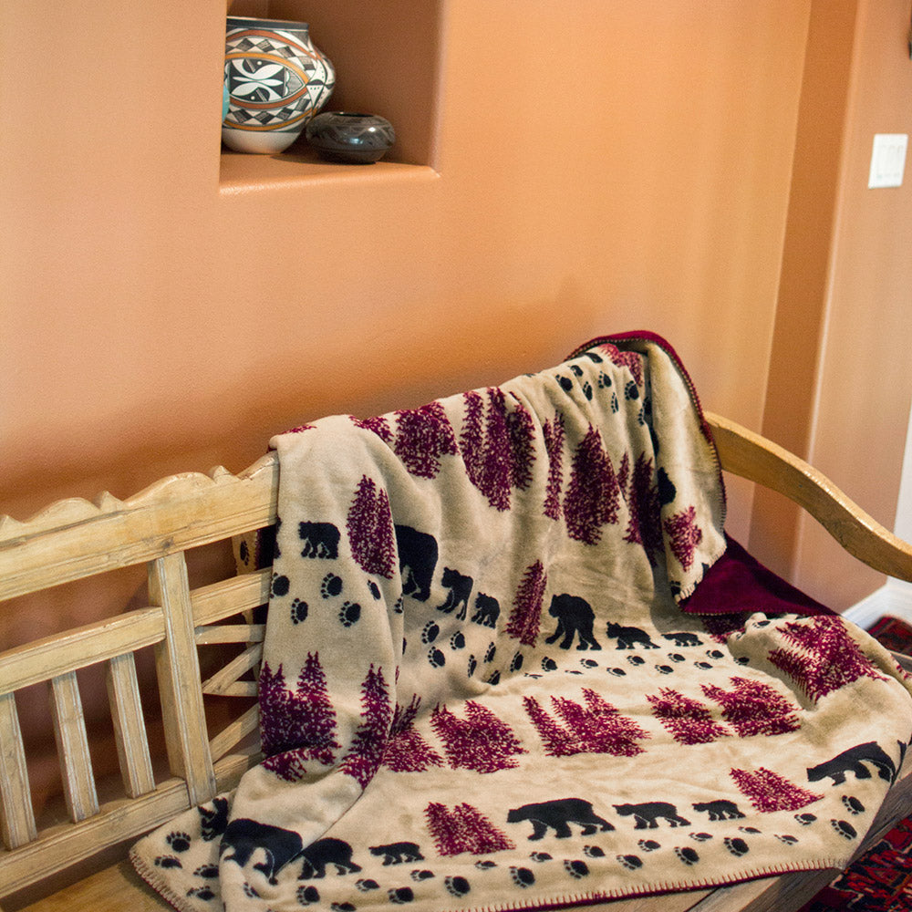 Wheat Denali Bear Blanket 60"x72"