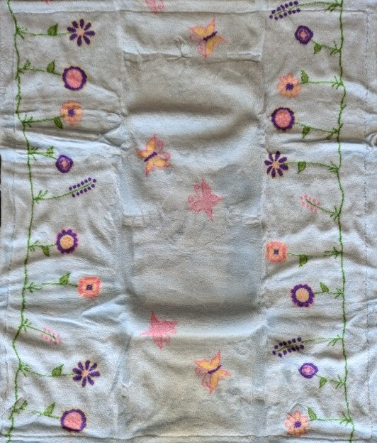 Whimsical Floral Blue Denali Baby Blanket