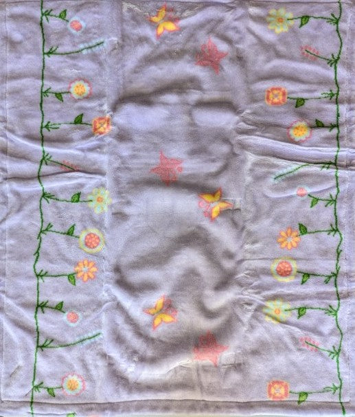 Whimsical Floral Purple Baby Blanket