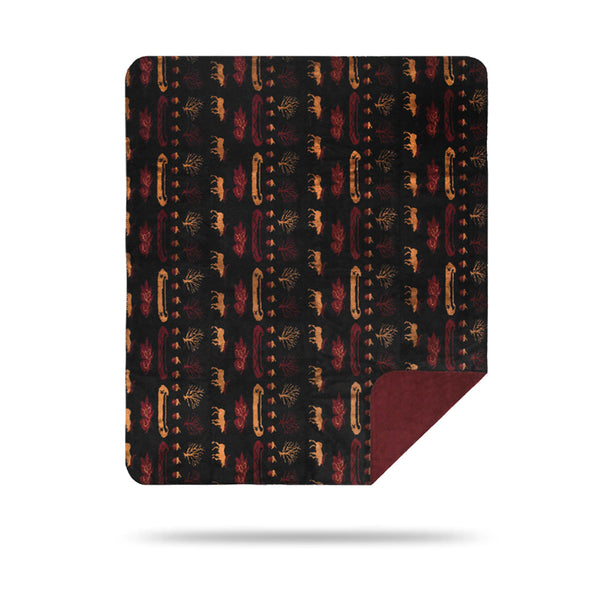 Black Denali Lake Merlot Throw Denali Home Elegant Black Comfort