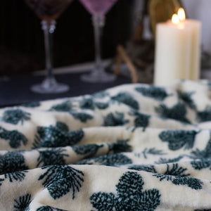 Winter Pine Cones Blanket