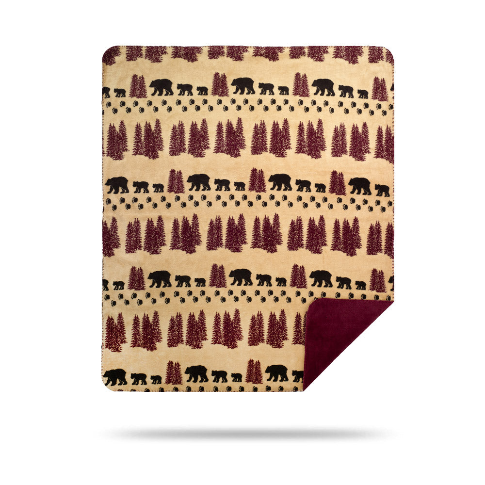 Wheat Denali Bear Blanket 60"x72"