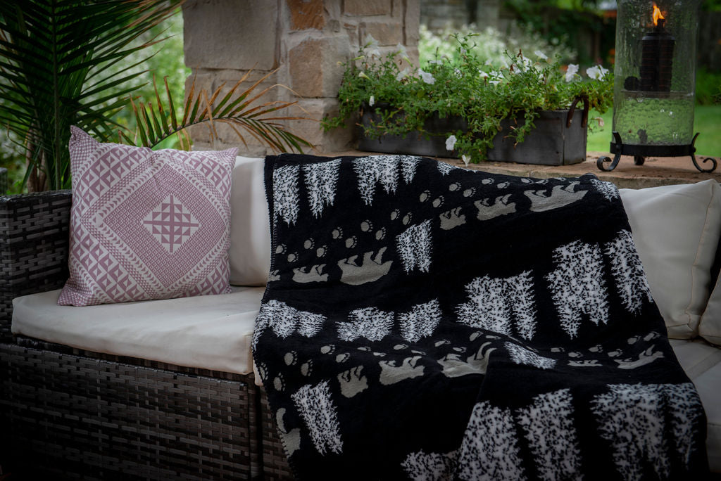 Black Denali Bear Blanket 60"x72"