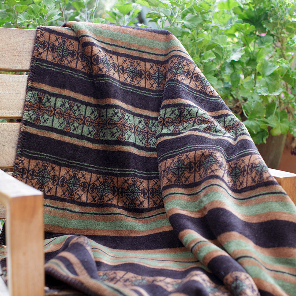 Dark Chocolate Stripe Blanket 60"X72"