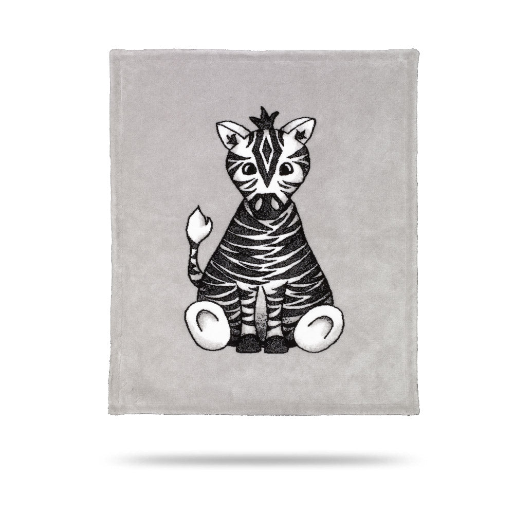 Baby Zebra Sterling Baby Blanket Back-to-Back