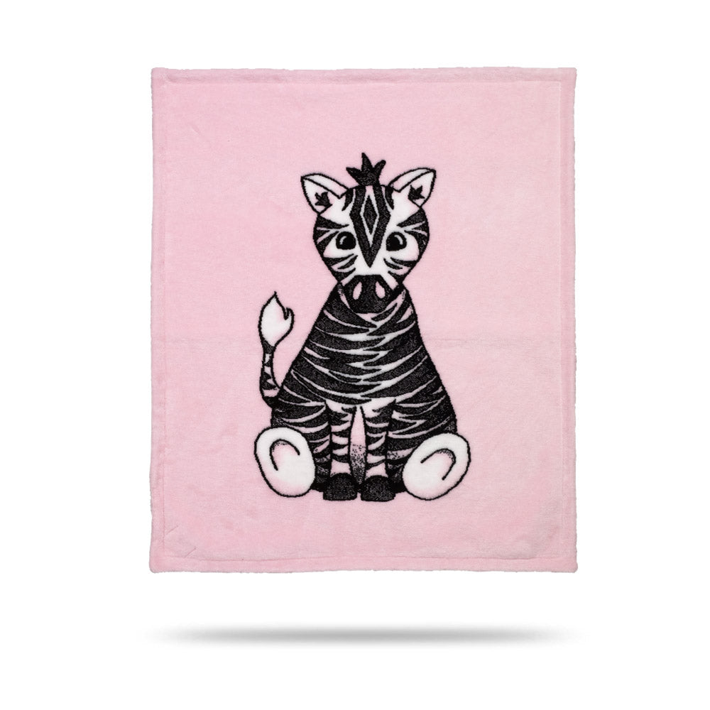 Baby Zebra Pink Baby Blanket