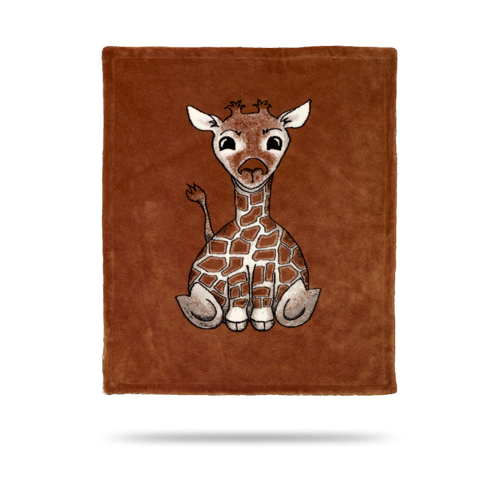 Baby Giraffe Spice Baby Blanket Back-to-Back