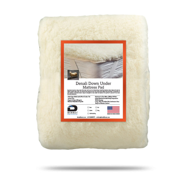 Down Under Wool Mattress Pad Denali Home Collection