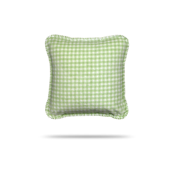 Gingham Light Green Throw Pillow Denali Home Collection