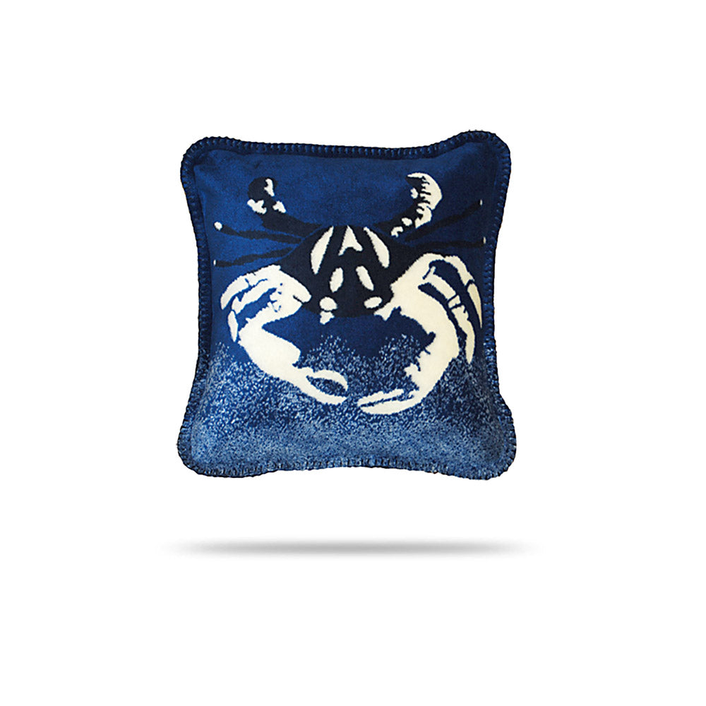 Atlantic Blue Large Sand Crab Pillow