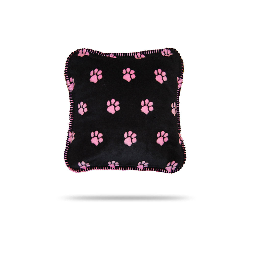 Paw Prints Pink Pillow