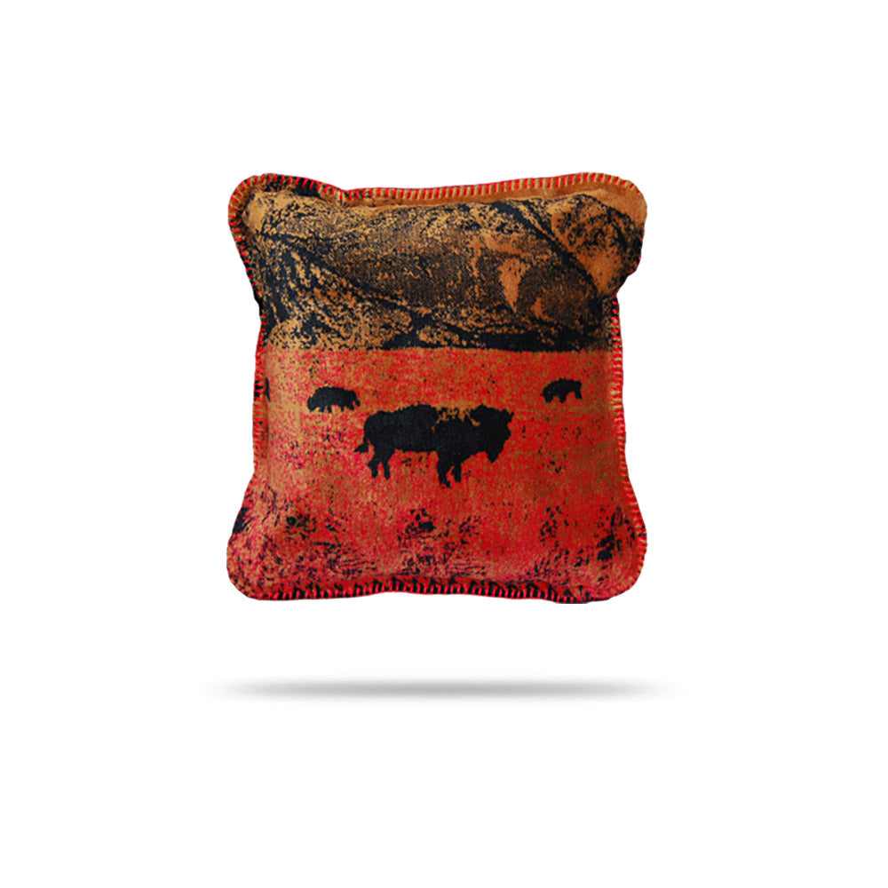 Roaming Buffalo Pillow