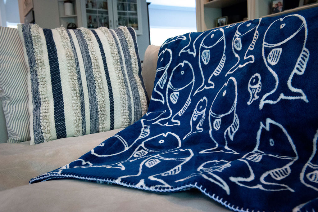 Blue Fins Blanket 60"x72"