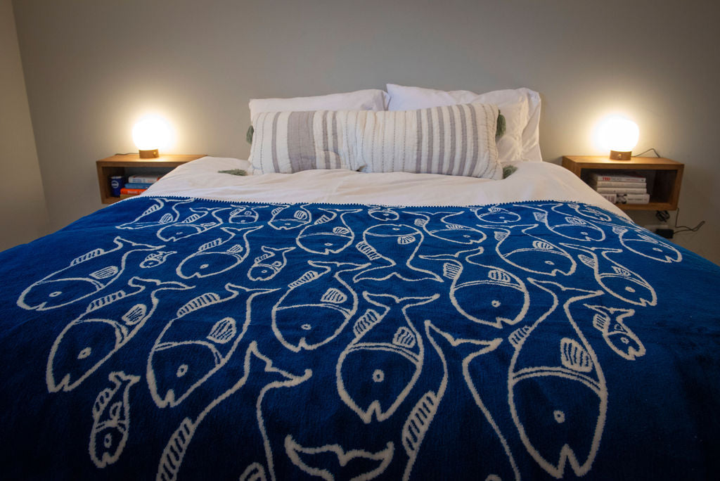 Blue Fins Blanket 60"x72"