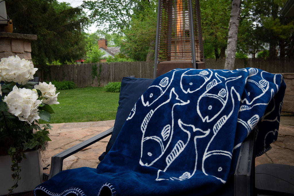 Blue Fins Blanket 60"x72"