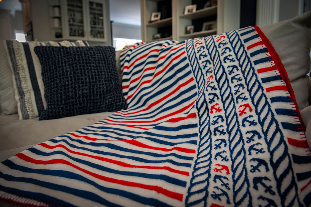 Captain's Stripes Blanket 60"X72"