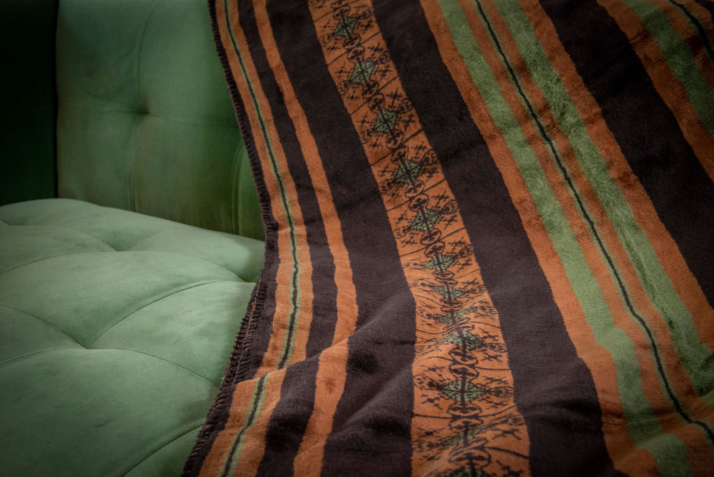 Dark Chocolate Stripe Blanket 60"X72"