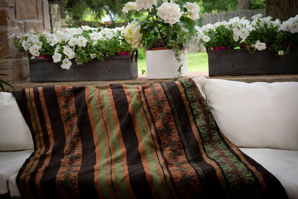 Dark Chocolate Stripe Blanket 60"X72"