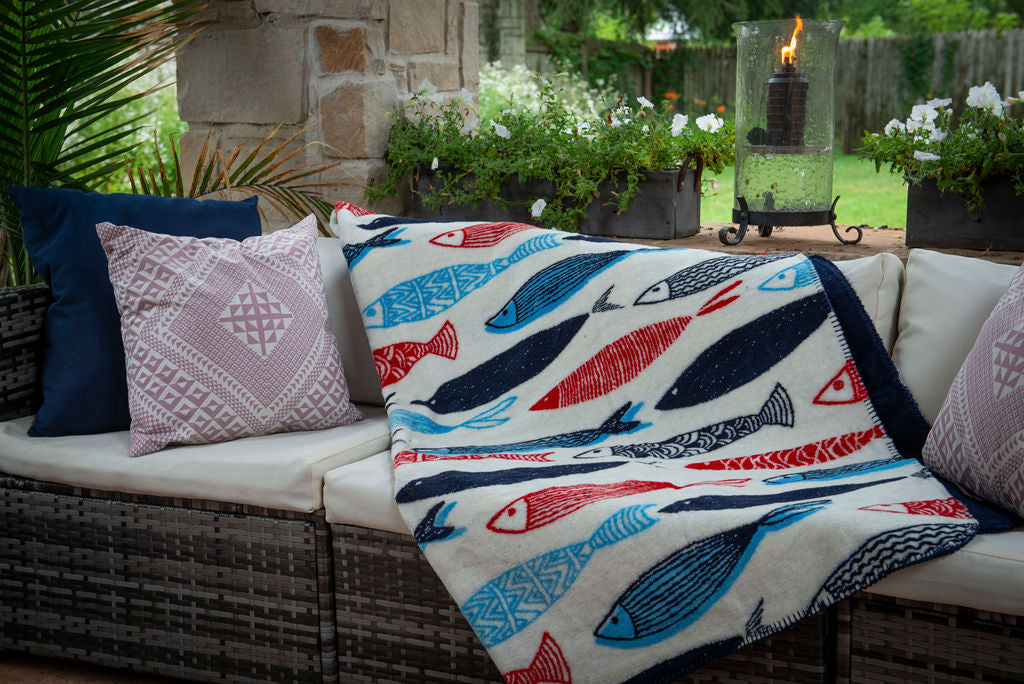 Swimming Upstream Blanket 60"x72"