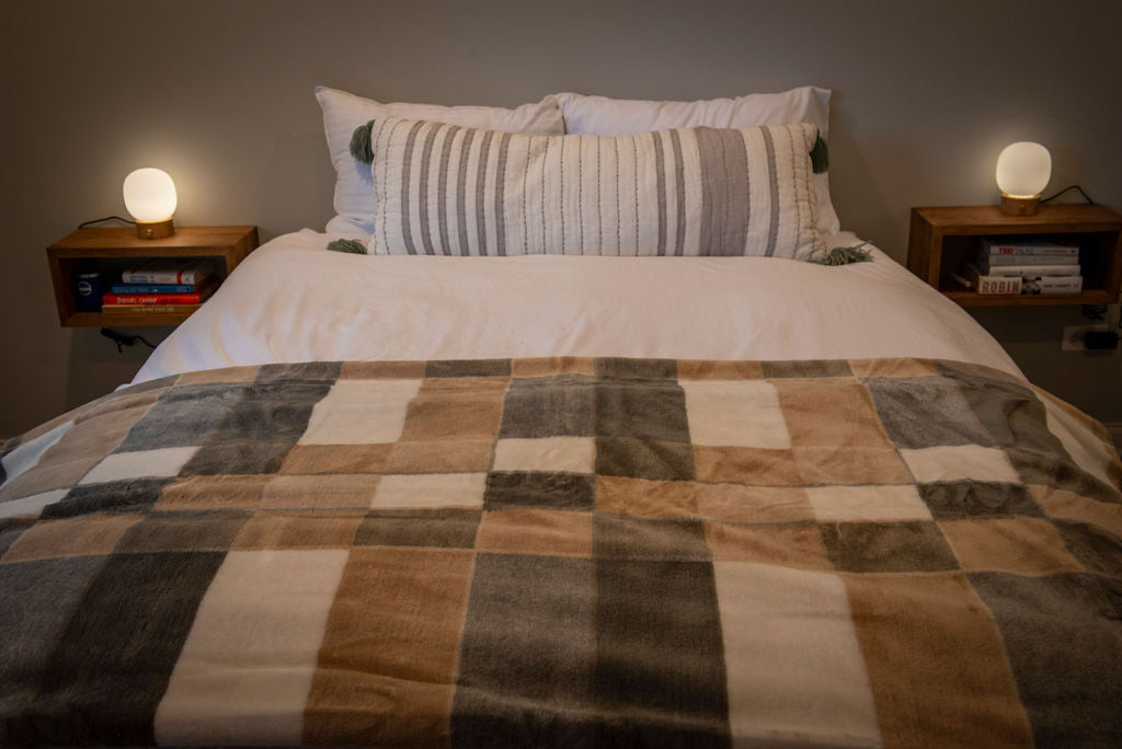 Gray Plaid Blanket 60"x72"